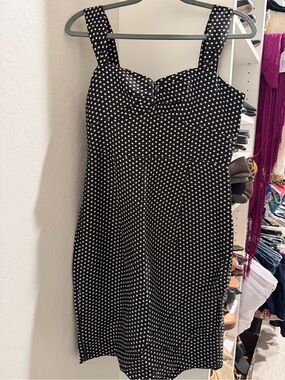 J. Crew Black and White Polka Dot Dress 100% silk and fully lined in 100% cotton